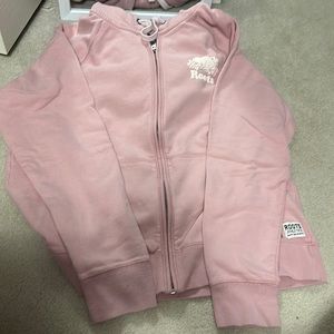 Pink ROOTS zip-up hoodie - XL